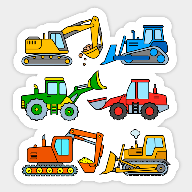 Diggers Bulldozers Sticker by samshirts